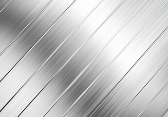 Poster - Smooth Silver Diagonal Lines on Metallic Surface with a Polished Appearance Ideal for Backgrounds and Textures in Various Creative Projects