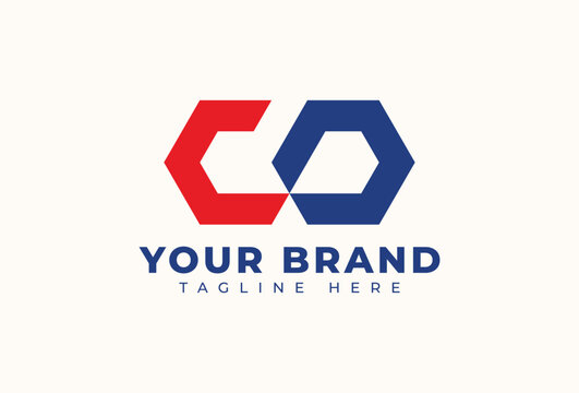 Initial C O Hexagon Infinity Logo Design Element