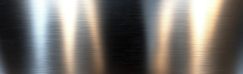 Poster - Polished Metal Surface with Subtle Reflection and Textured Pattern Ideal for Background and Design Applications in Various Industries