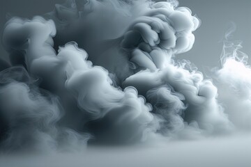 Wall Mural - high quality gray fog and smoke effect on transparent background