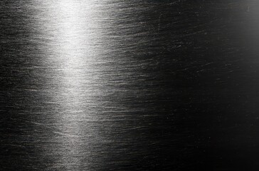 Poster - Smooth and Shiny Metallic Surface with Subtle Brush Strokes and Dark Background for Industrial and Artistic Applications
