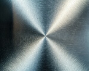 Poster - Smooth Brushed Metal Texture with Radiating Lines and Gentle Reflections, Ideal for Backgrounds, Fabrication Projects, and Modern Designs
