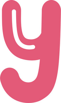alphabet font letter with pink color
