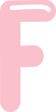 alphabet font letter with pink color