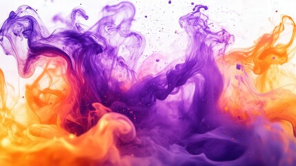Poster - purple and orange flames, creating an energetic and captivating flame effect with vivid hues