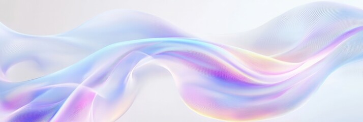 Aufkleber - Glowing neon lines create elegant smooth light trails on a white background in futuristic digital art design Generative AI