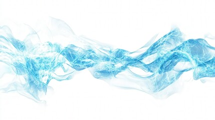 Poster - dynamic electric blue energy wave illustration with glowing,