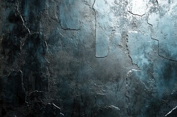 Poster - Textured dark surface with subtle metallic sheen and irregular patterns, perfect for background use in various creative projects and design applications