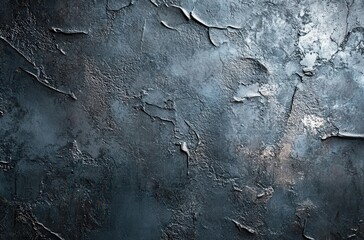 Poster - Textured Metal Surface with Detailed Patterns and Intricate Layers of Blue and Grey for Abstract Background or Industrial Interior Design Projects