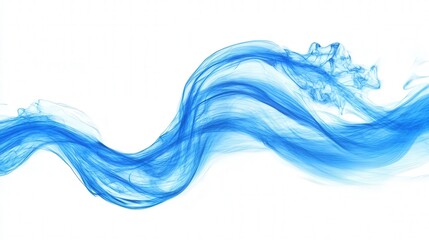 Poster - electric blue energy wave illustration, showcasing vibrant, flowing lines and a radiant glow to emphasize powerful movement