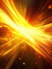 Poster - Vibrant bursts of yellow and orange light create an abstract celebration of joy with dynamic splashes and glowing effects Generative AI