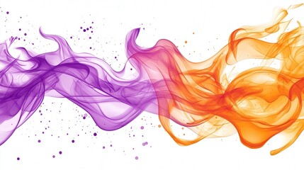 Poster - vibrant purple and orange flames intertwining, creating a visually arresting and energetic flame display