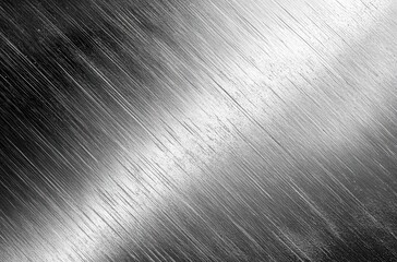 Poster - Textured Metallic Background with Parallel Stripes and Play of Light Captured in Black and White for Artistic and Industrial Needs