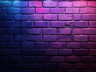 Poster - Vibrant Colorful Brick Wall Background with Neon Lighting Effects for Creative Design Projects and Artistic Textures in Both Digital and Print Media