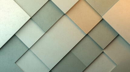 Poster - Minimalist Geometric Background with Sharp Edged Shapes in Warm and Cool Tones