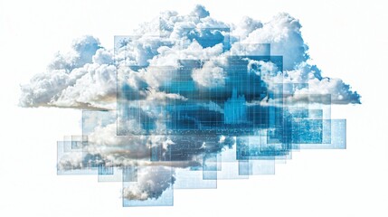 Cloud computing data storage, digital technology
