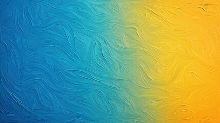 Poster - Vibrant Abstract Background with Fluid Paint Swirls in Blue and Yellow Tones
