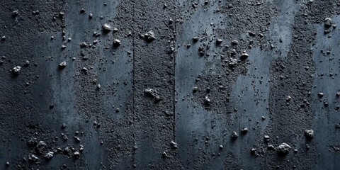 Poster - Abstract Close-up of Textured Concrete Wall with Rough Surfaces, Dark Tones, and Unique Natural Patterns for Industrial or Urban Aesthetics