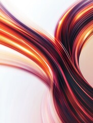 Leinwandbilder - Glowing neon lines create an elegant composition with smooth light trails on a white background Generative AI