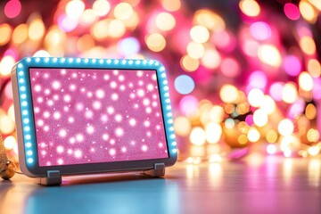Poster - Colorful Light Display with Blurred Background for Creative Media