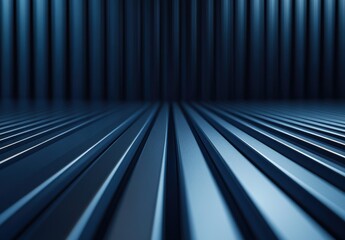 Poster - Abstract Interior Design with Blue-Cooled Lines and Textured Patterns on Surfaces for Modern Aesthetic and Creative Spaces