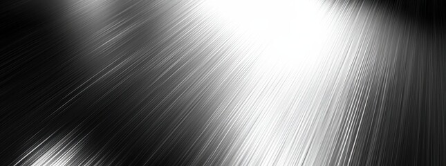Poster - Abstract light rays create dynamic illusion of movement and speed in a sleek modern design that captures the essence of motion and brilliance in monochrome shades.
