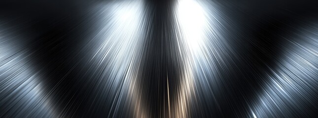 Poster - Abstract light rays streaming through a dark space, creating a dynamic and dramatic effect, showcasing movement, energy, and modern aesthetics