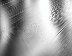 Poster - Abstract metal surface with soft reflections and smooth texture, showcasing sleek and polished stainless steel finish for modern design concepts