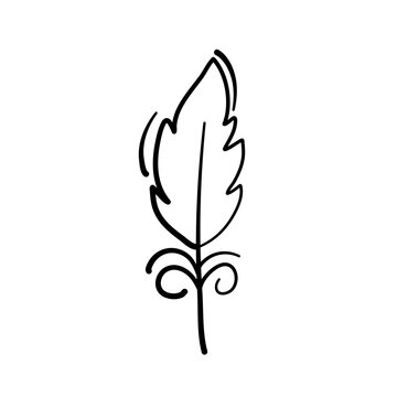 Graphical mono line feathers
