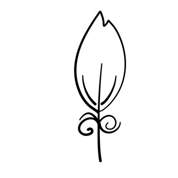 Graphical mono line feathers
