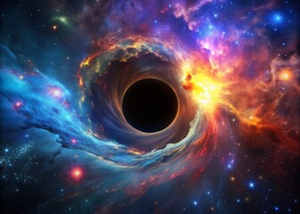 Poster - Cosmic Singularity: Abstract Black Hole Space Background