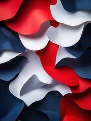 Fototapete - Energetic paper art design with abstract shapes representing social movements and empowerment in vibrant colors Generative AI