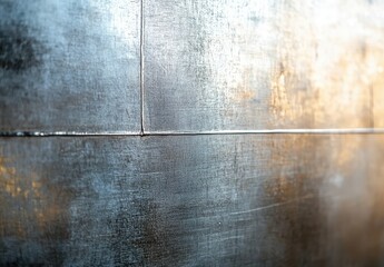 Poster - Abstract Texture of Silver Metallic Surface with Soft Lights and Subtle Reflections Creating a Modern Aesthetic for Design and Art Projects
