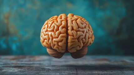 Poster - Detailed human brain illustration symbolizing the integration of artificial intelligence and neuroscience research
