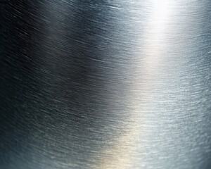 Poster - Close-Up View of Polished Metal Surface Reflecting Light with Subtle Textures and Patterns for Background and Design Projects