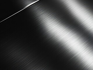 Poster - Close-Up View of Polished Metal Surface with Reflections and Textures, Ideal for Backgrounds and Abstract Designs in Various Projects
