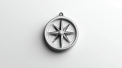 Poster - A sleek, minimalist compass design displayed on a clean white background.