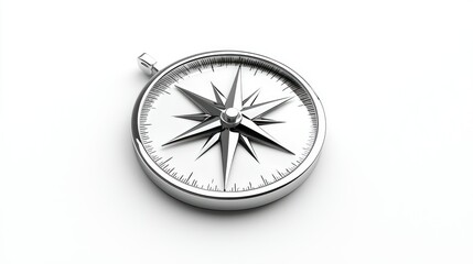 Poster - A sleek, minimalist compass design displayed on a clean white background.