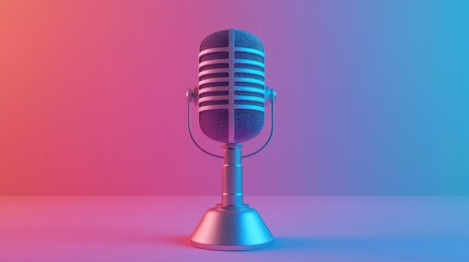 Poster - A sleek podcast cover design featuring a bold microphone icon and vibrant colors.