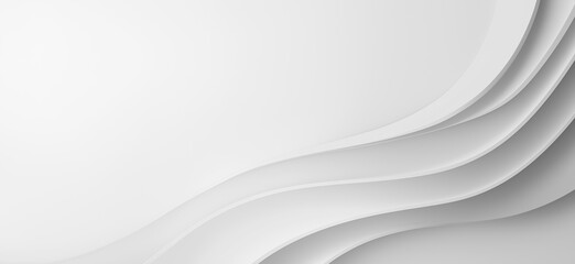Fototapete - abstract white background with smooth wavy lines