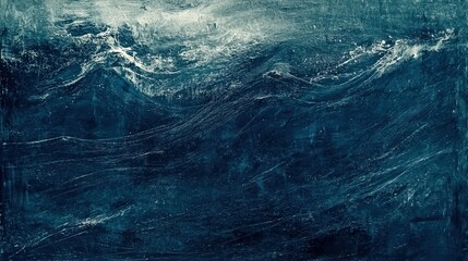 Poster - A textured dark blue background with a grunge effect, perfect for bold designs.