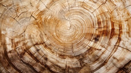 Poster - tree rings in a freshly cut log, highlighting the detailed circular patterns.
