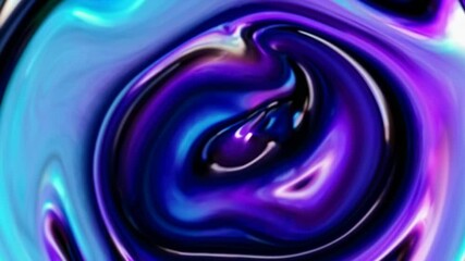 Fototapete - Abstract Holographic Liquid with Retro Vibrant Colors – Dynamic Waves, Shimmering Reflections, and Futuristic Aesthetic in a Bold and Eye-Catching Digital Art Concept