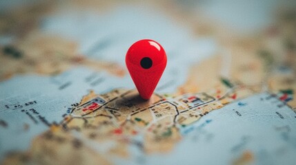 Fototapete - Red Map Pin  Travel  Location  Navigation  GPS  Destination