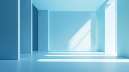 Poster - A minimalist modern blue background with subtle gradients and clean lines.