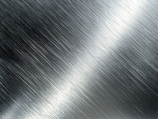 Poster - High-Quality Close-Up of a Polished Steel Surface with Subtle Brush Strokes Showcasing Texture and Reflection Ideal for Industrial and Artistic Projects