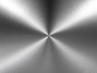 Poster - High-Quality Smooth Silver Metallic Surface with Subtle Brushed Texture and Circular Reflection Ideal for Industrial and Modern Design Backgrounds
