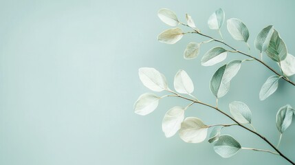 Poster - A pastel light blue background with subtle textures for a delicate and modern feel.