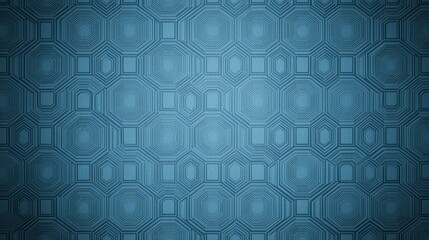 Poster - A patterned blue vector background with repeating hexagons and subtle shading.