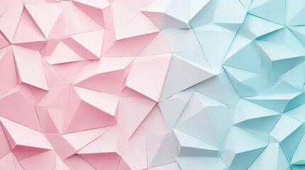 Poster - A patterned pink and blue background with geometric shapes and subtle shading